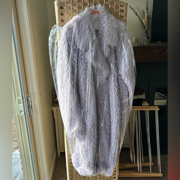 Anthropologie Lavender Faux Fur Coat - Picture 3 of 5
